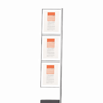 Magnuson Triple - Document Frameless Transparent Methacrylate Display for Three 8.25" x 11.6875" Posters (MAG - IFLAG - 30 - XXX) - SchoolOutlet
