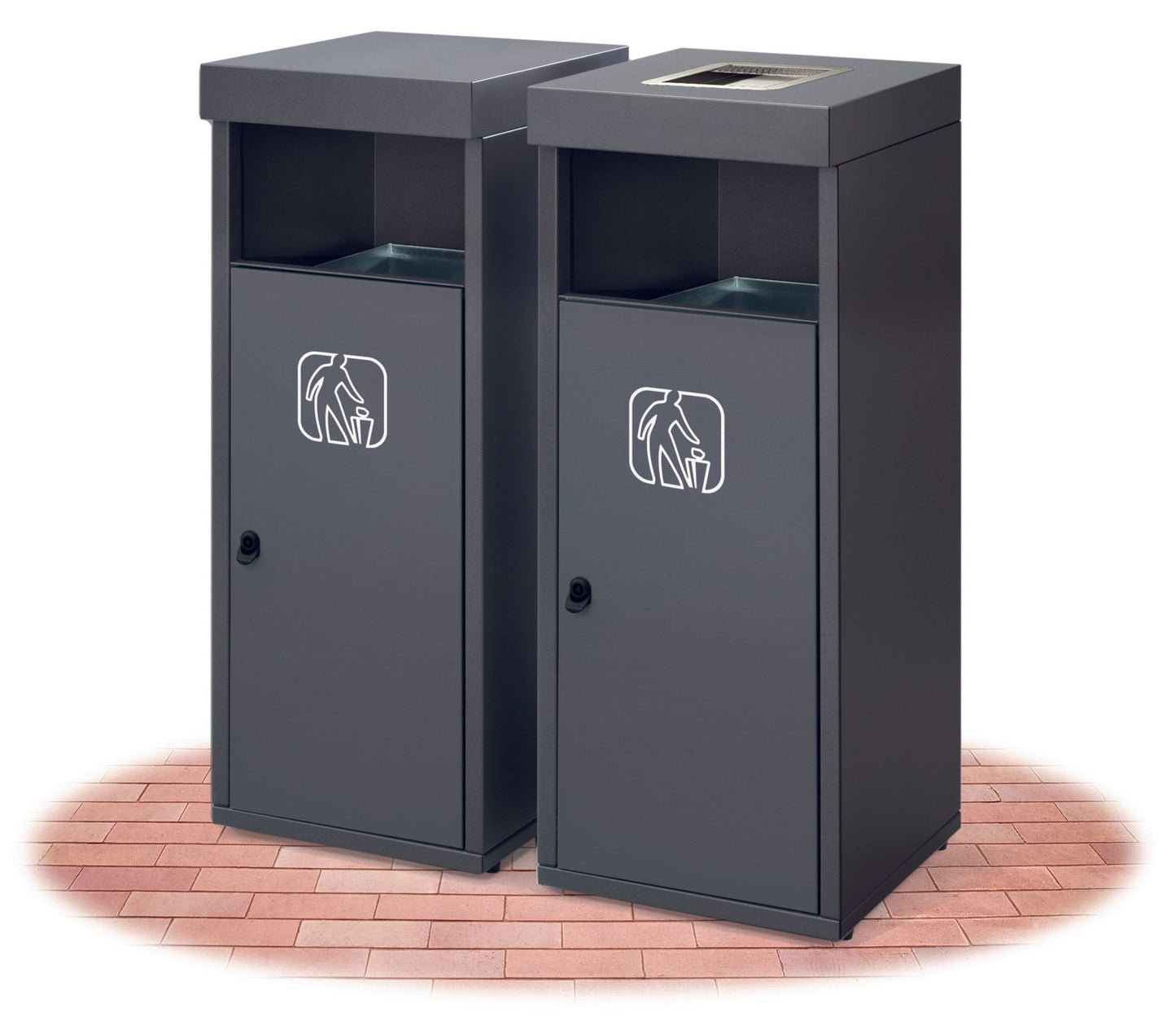 Magnuson RETTO - 01 21 - Gallon Designer Rectangular Steel Waste Receptacle with Internal Bag Ring (MAG - RETTO - 01 - XXX) - SchoolOutlet