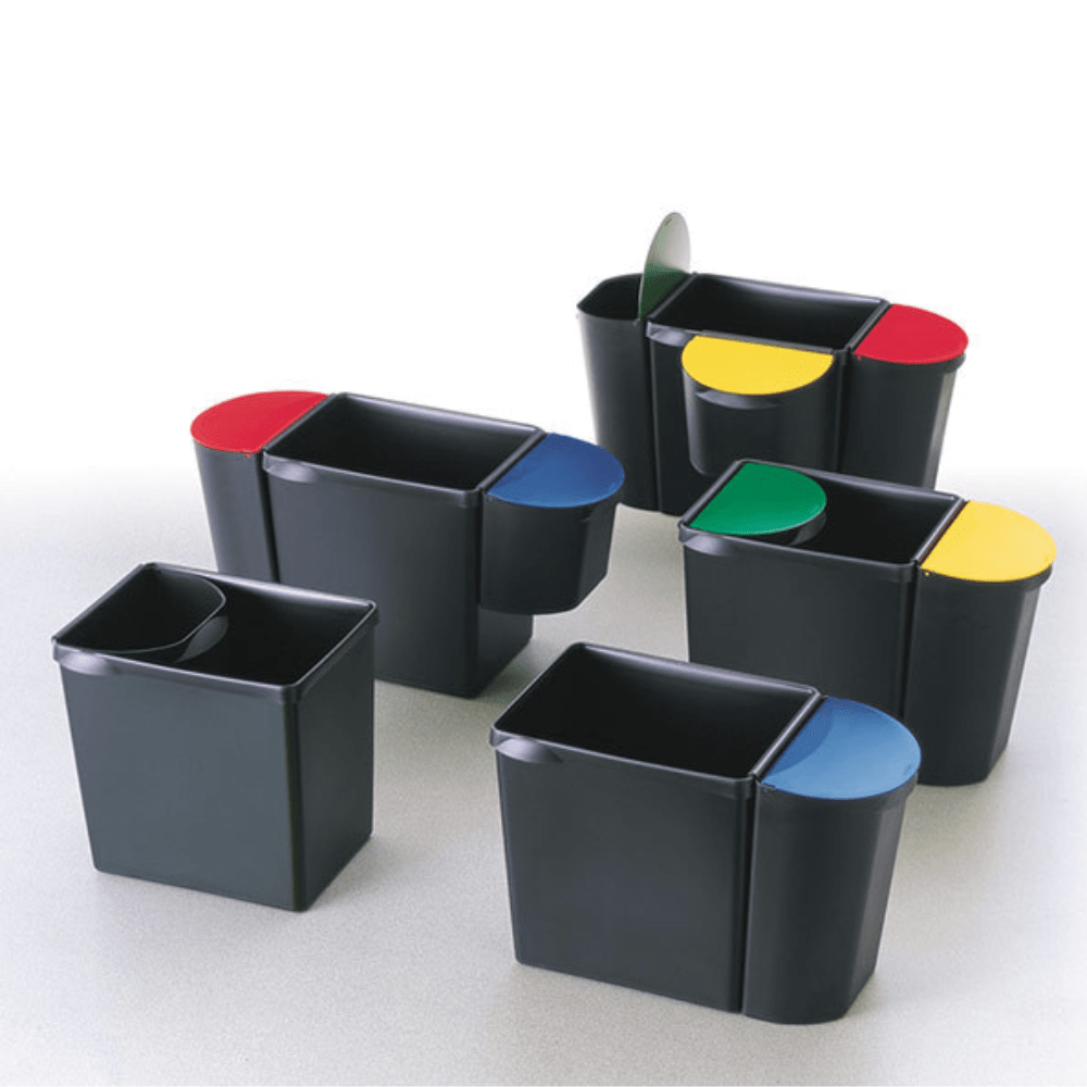Magnuson TR - 10 - REC 6.9 - Gallon Rectangular Painted Steel Recycling Receptacle with Integrated Bag Ring (MAG - TR - 10 - REC - XXX) - SchoolOutlet