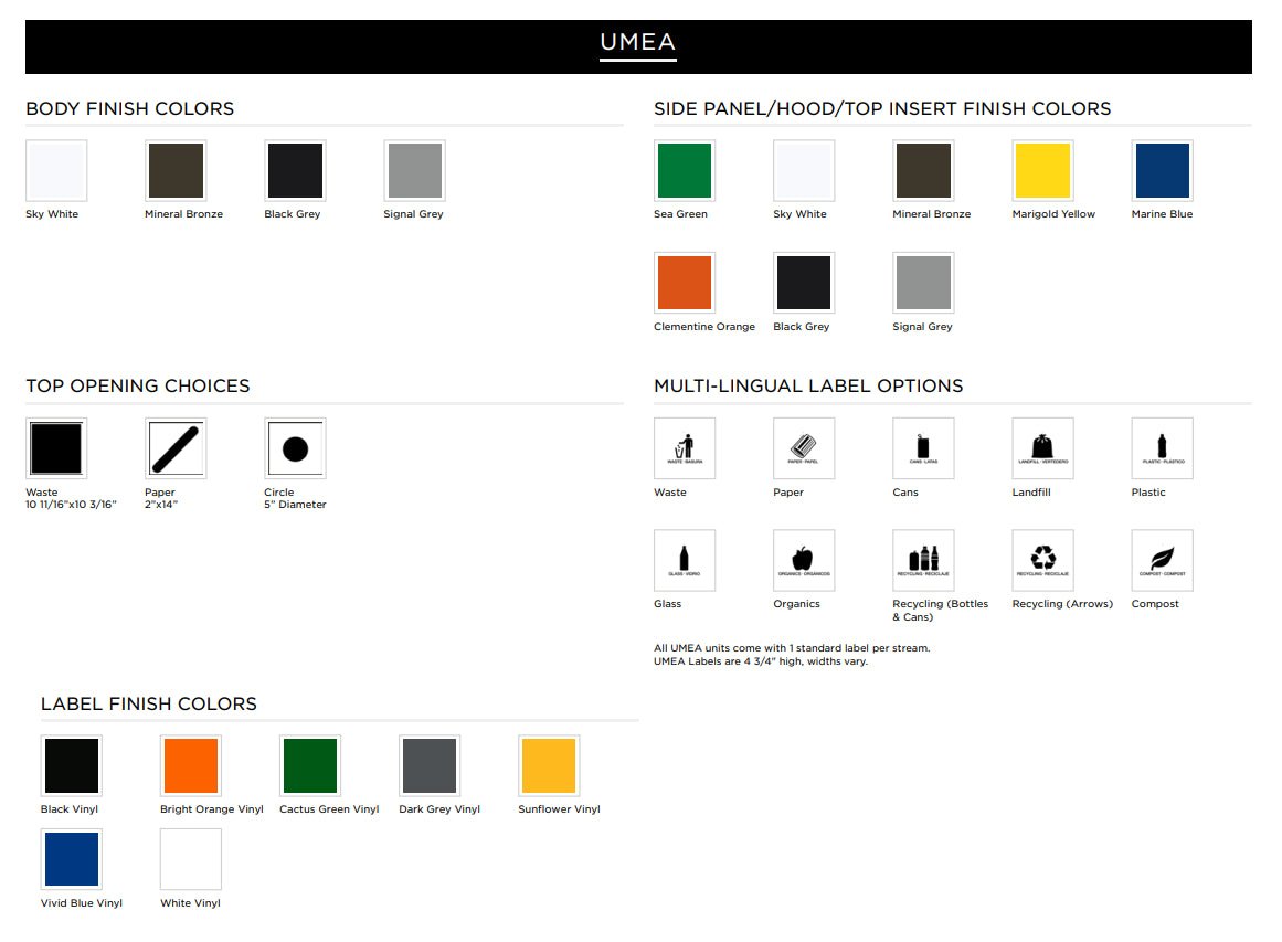 Magnuson UMEA - PNL - AD Pair of Retrofittable Painted Steel Advertising Display Side Panels for UMEA Receptacles (MAG - UMEA - PNL - AD) - SchoolOutlet