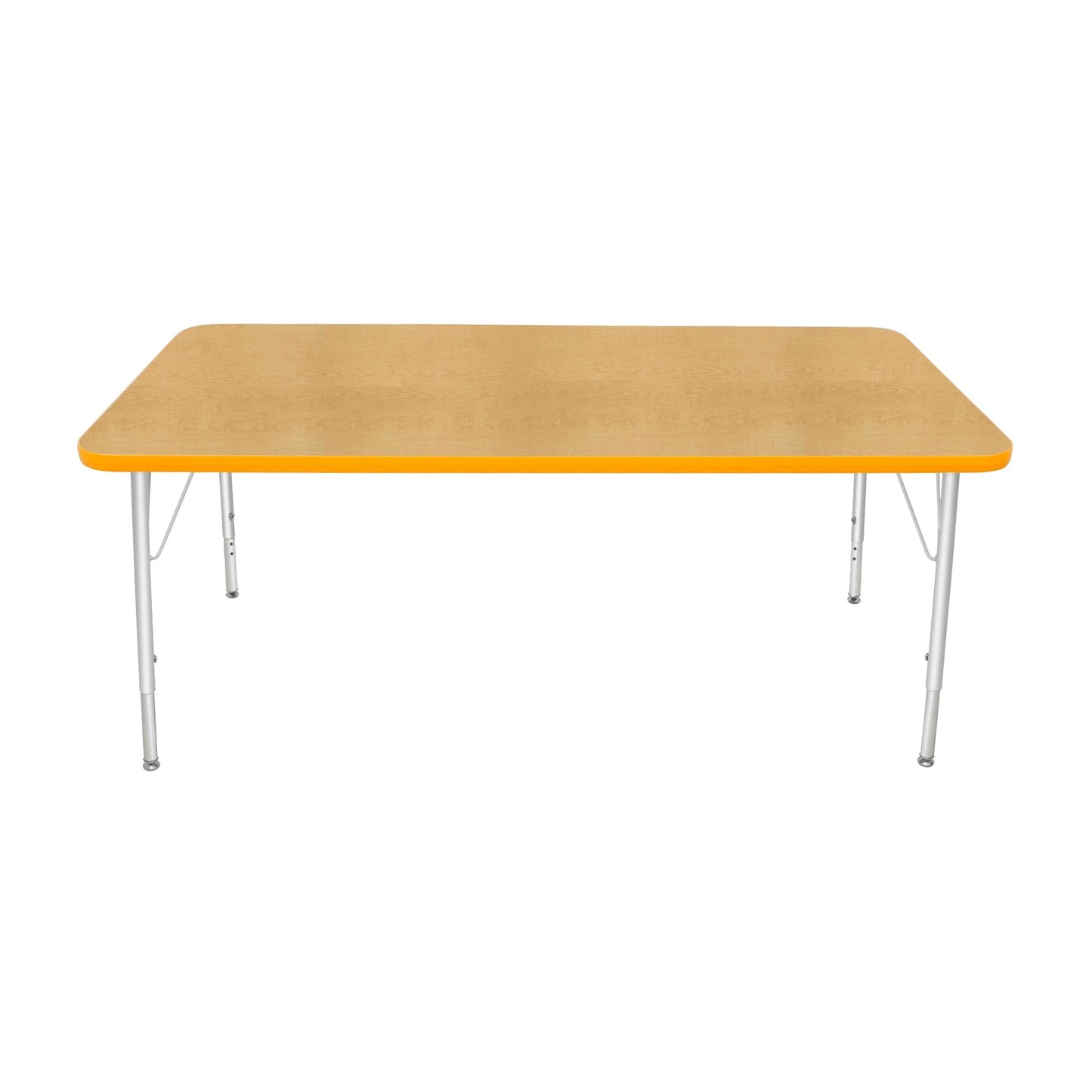 Mahar Creative Colors Large Rectangle Activity Table Preschool Height Adjustable Legs 60"W x 30"D x 17" - 25"H (MHR-3060LO)