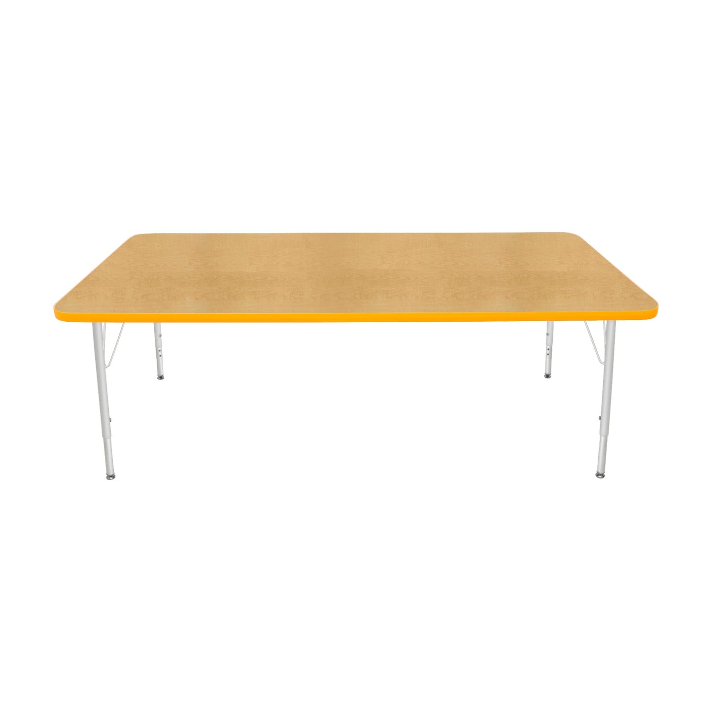 Mahar Creative Colors Large Rectangle Activity Table Preschool Height Adjustable Legs 72"W x 36"D x 17" - 25"H (MHR-3672LO)