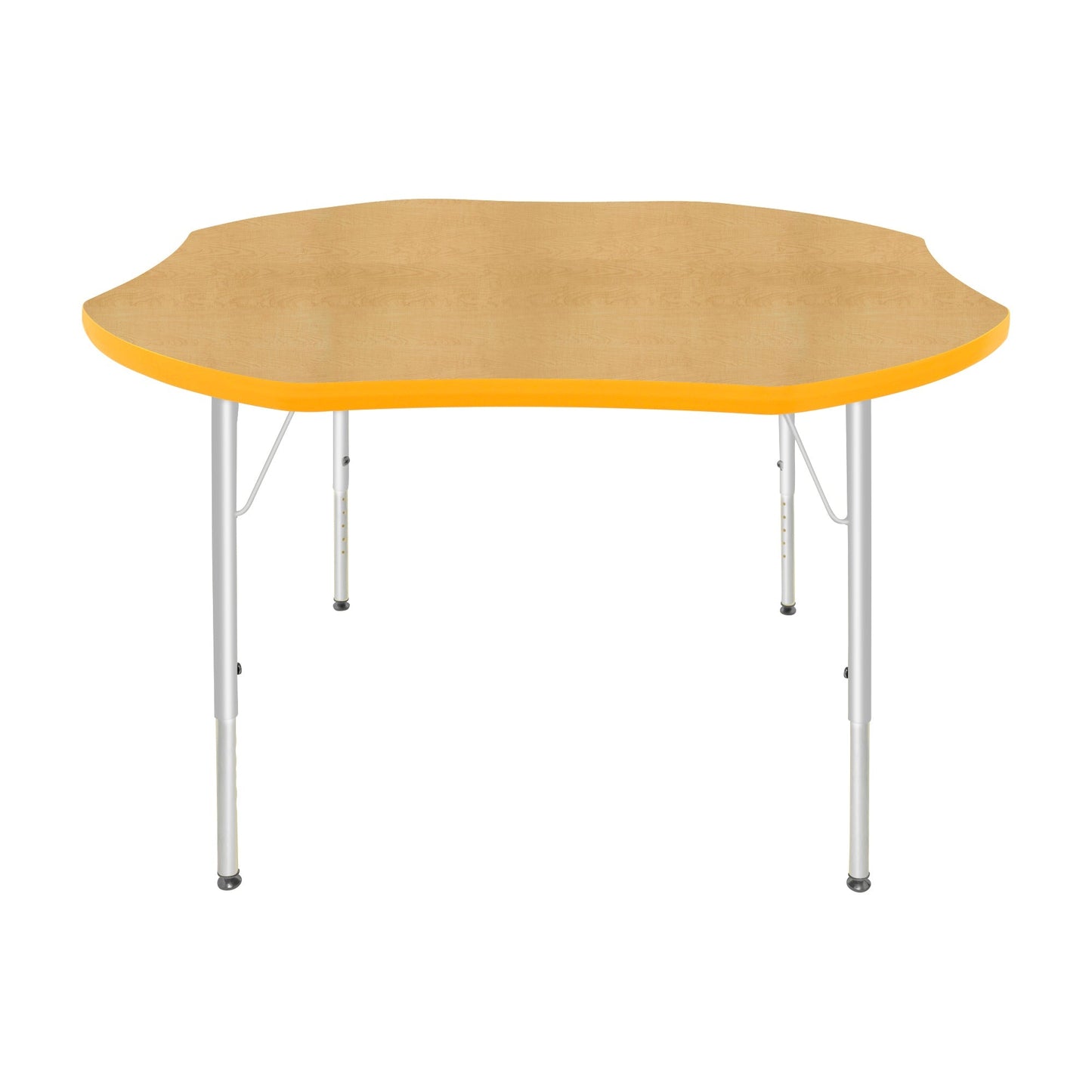 Mahar Creative Colors Shamrock Activity Table Preschool Height Adjustable Legs 48"Dia x 17" - 25"H (MHR-48SRLO)