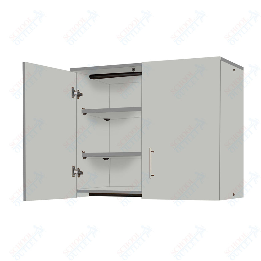 Marco Mobile Base Casegoods Wall Cabinet with Divider, 2 Doors and 4 Adjustable Shelves - 30"H x 48"W (3322 - 48301) - SchoolOutlet