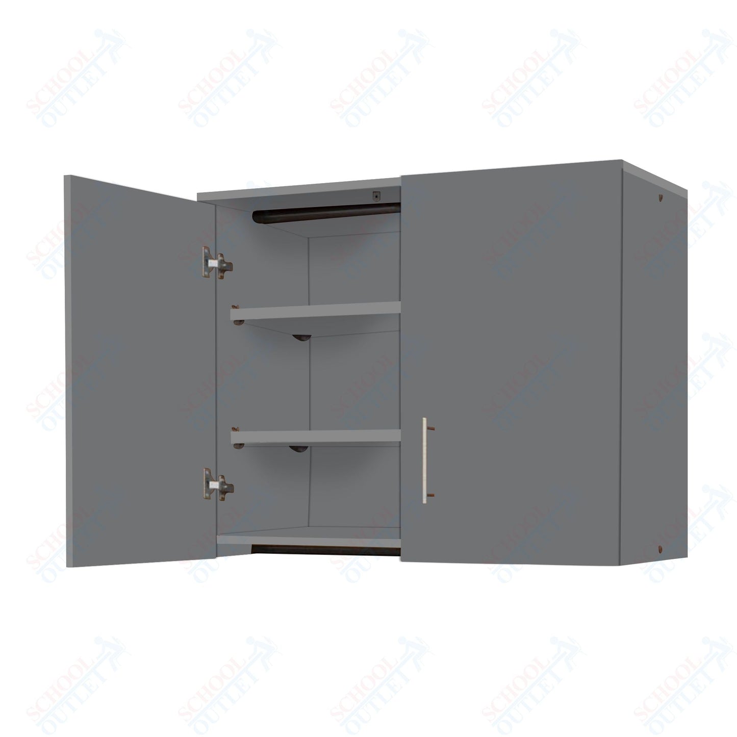 Marco Mobile Base Casegoods Wall Cabinet with Divider, 2 Doors and 4 Adjustable Shelves - 30"H x 48"W (3322 - 48301) - SchoolOutlet