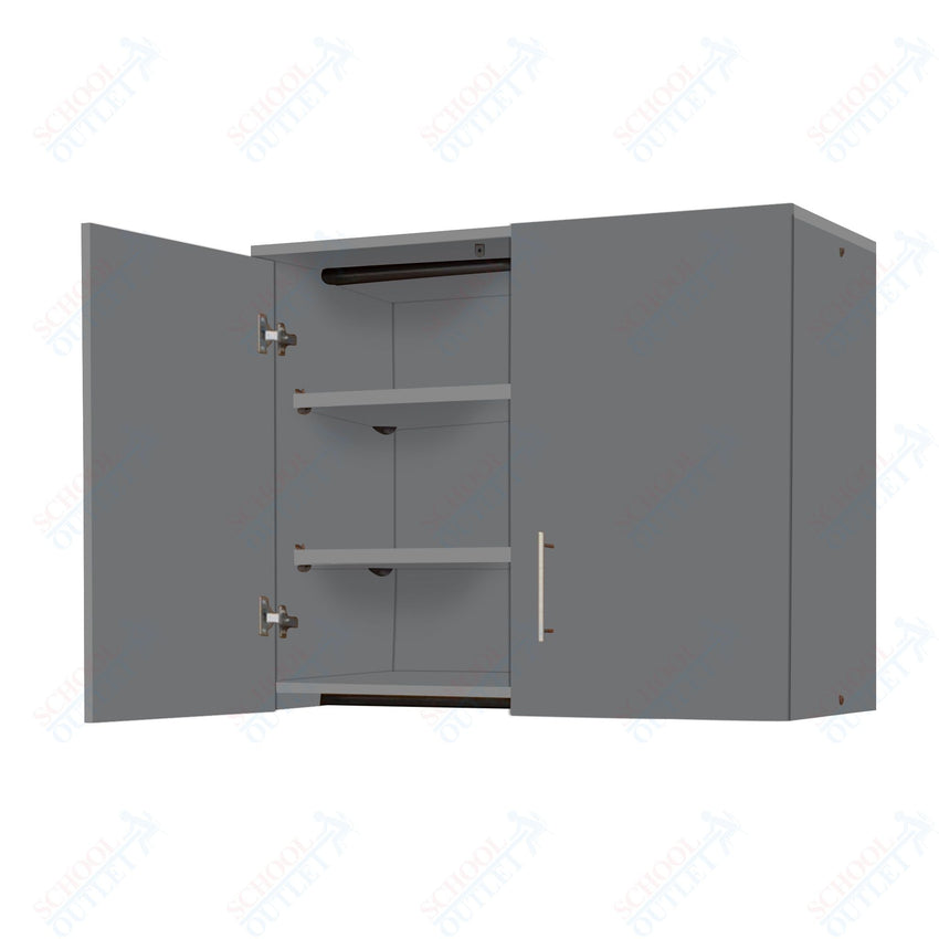 Marco Mobile Base Casegoods Wall Cabinet with Divider, 2 Doors and 4 Adjustable Shelves - 30"H x 48"W (3322 - 48301) - SchoolOutlet