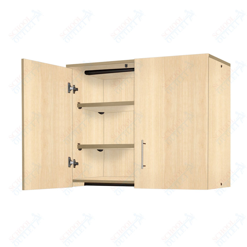 Marco Mobile Base Casegoods Wall Cabinet with Divider, 2 Doors and 4 Adjustable Shelves - 30"H x 48"W (3322 - 48301) - SchoolOutlet