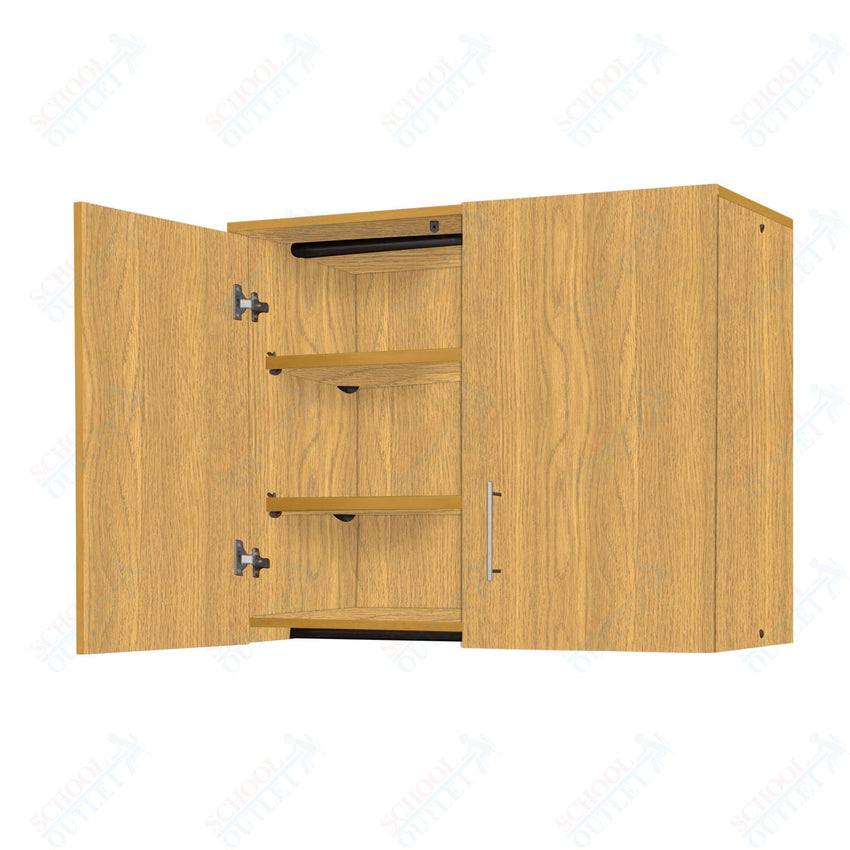 Marco Mobile Base Casegoods Wall Cabinet with Divider, 2 Doors and 4 Adjustable Shelves - 30"H x 48"W (3322 - 48301) - SchoolOutlet