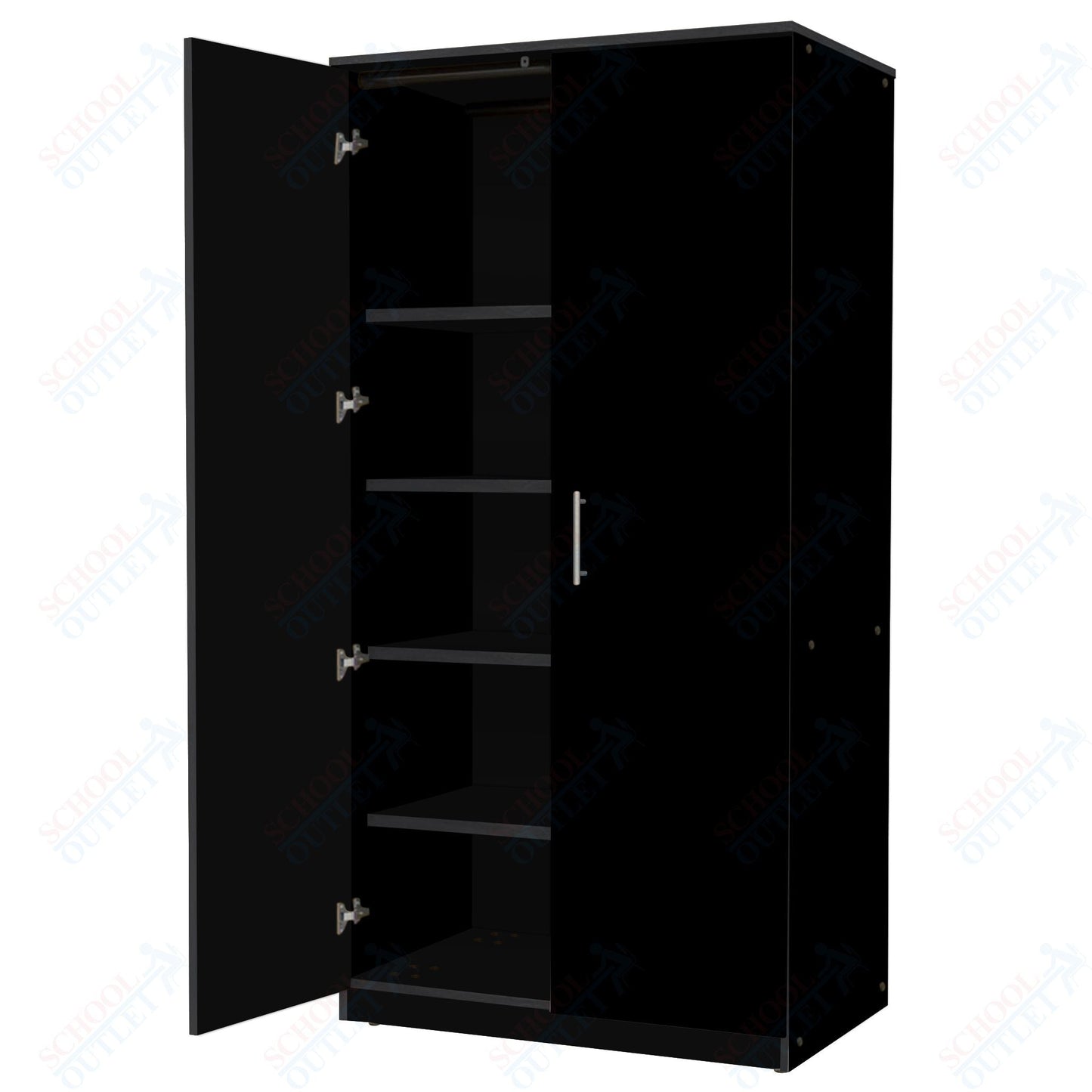 Marco Mobile Tall Cabinet, Doors, 1 Fixed, 4 Adjustable Shelves - 84"H x 36"W x 24"D (3332 - 36843) - SchoolOutlet