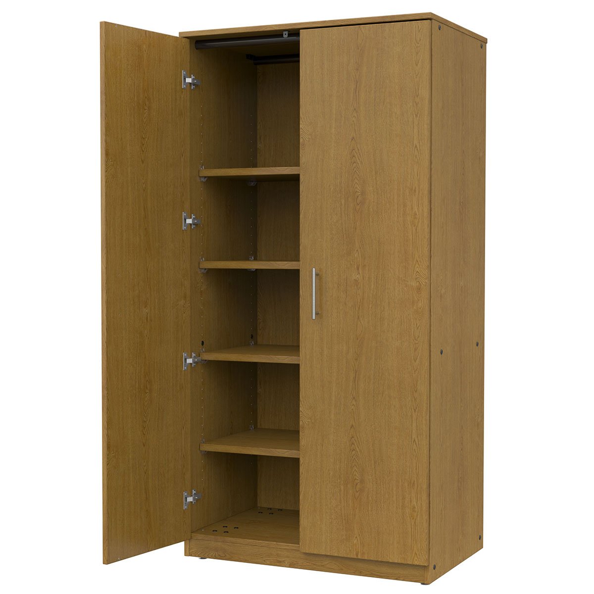 Marco Mobile Tall Cabinet, Doors, 1 Fixed, 4 Adjustable Shelves - 84"H x 36"W x 24"D (3332 - 36843) - SchoolOutlet