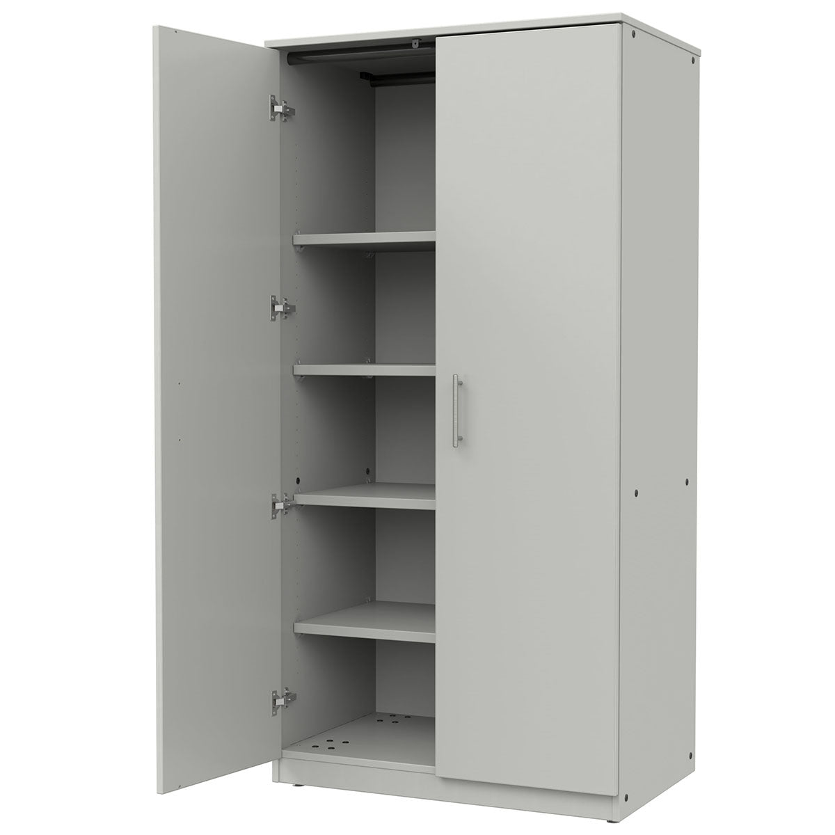 Marco Mobile Tall Cabinet, Doors, 1 Fixed, 4 Adjustable Shelves - 84"H x 36"W x 24"D (3332 - 36843) - SchoolOutlet