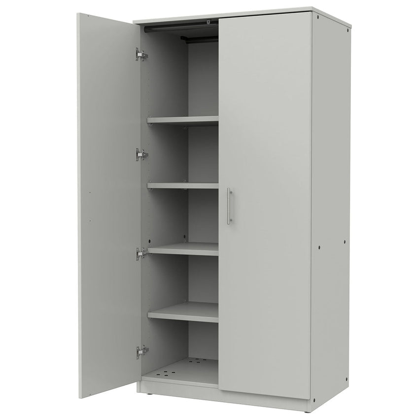 Marco Mobile Tall Cabinet, Doors, 1 Fixed, 4 Adjustable Shelves - 84"H x 36"W x 24"D (3332 - 36843) - SchoolOutlet