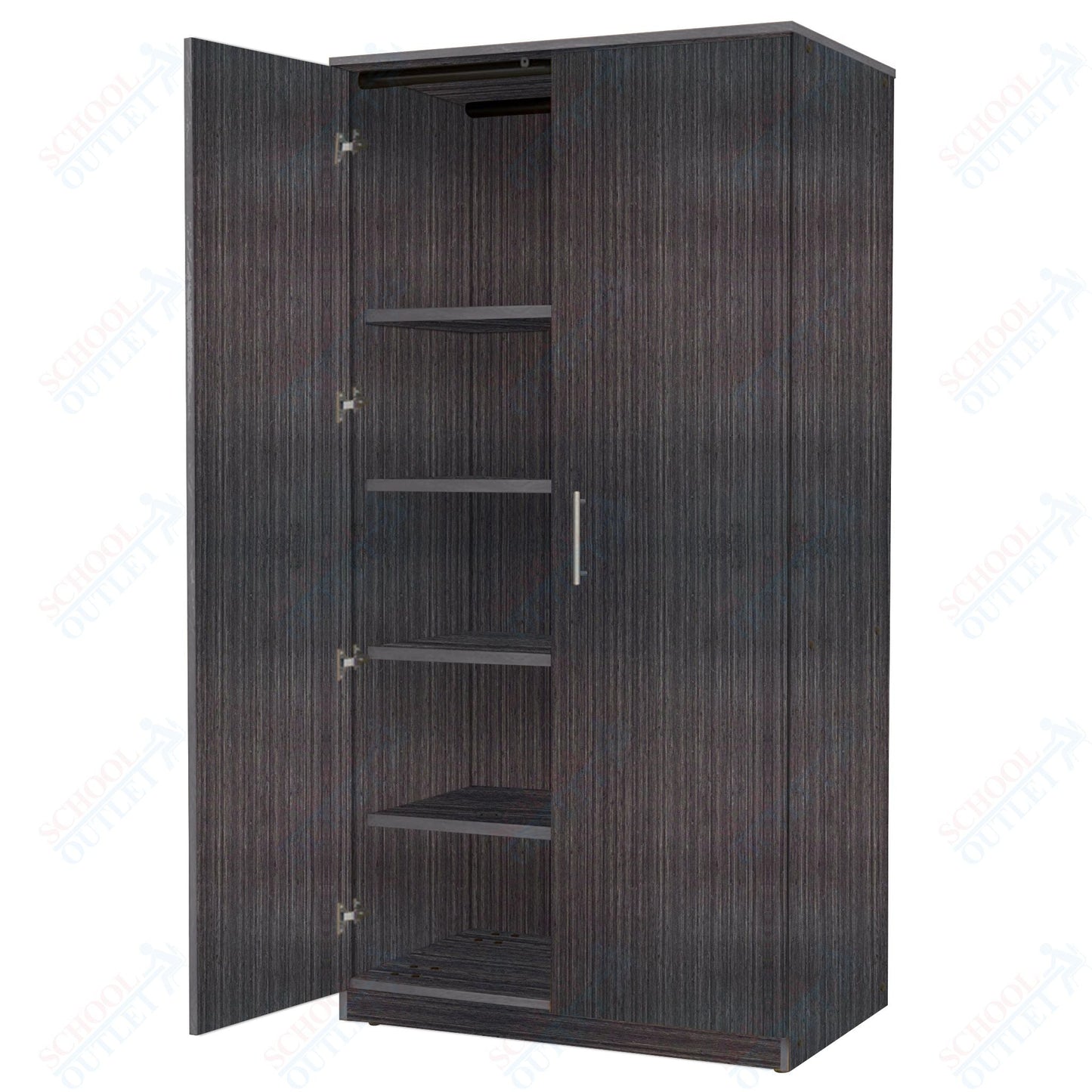 Marco Mobile Tall Cabinet, Doors, 1 Fixed, 4 Adjustable Shelves - 84"H x 36"W x 24"D (3332 - 36843) - SchoolOutlet