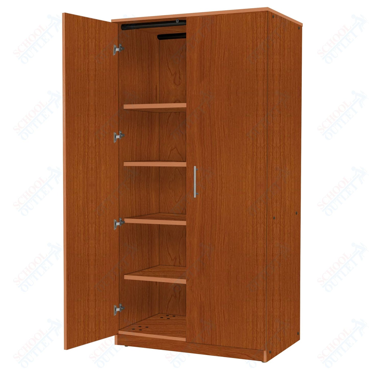Marco Mobile Tall Cabinet, Doors, 1 Fixed, 4 Adjustable Shelves - 84"H x 36"W x 30"D (3332 - 36844) - SchoolOutlet
