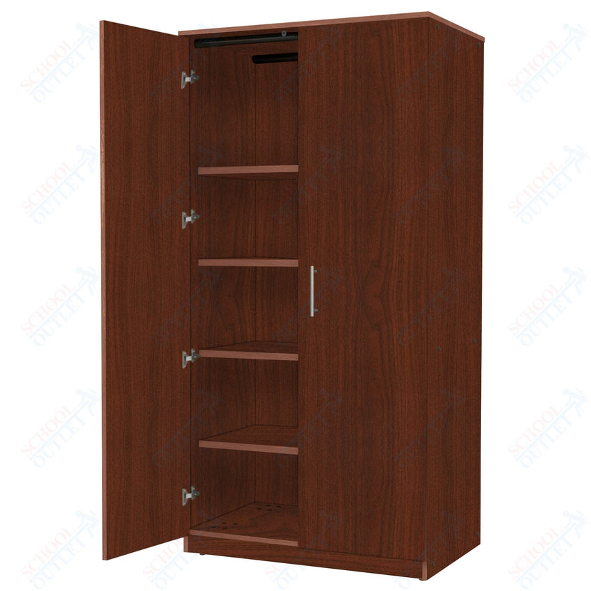 Marco Mobile Tall Cabinet, Doors, 1 Fixed, 4 Adjustable Shelves - 84"H x 36"W x 30"D (3332 - 36844) - SchoolOutlet