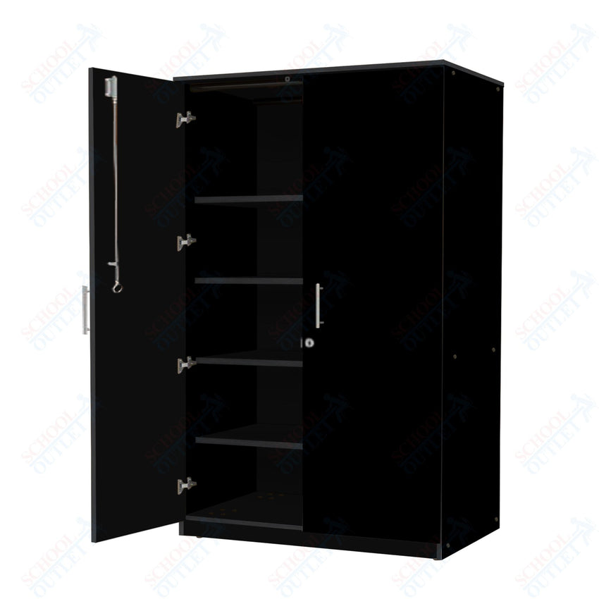 Marco Mobile Tall Cabinet, Doors, 1 Fixed, 3 Adjustable Shelves - 72"H x 48"W x 24"D (3332 - 48723) - SchoolOutlet