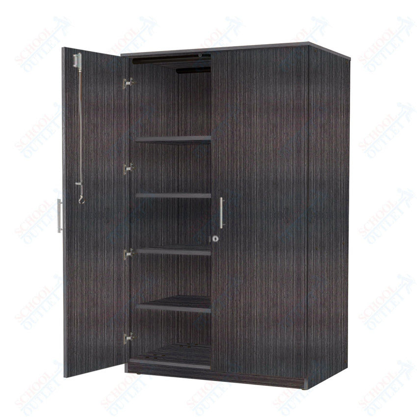 Marco Mobile Tall Cabinet, Doors, 1 Fixed, 3 Adjustable Shelves - 72"H x 48"W x 24"D (3332 - 48723) - SchoolOutlet