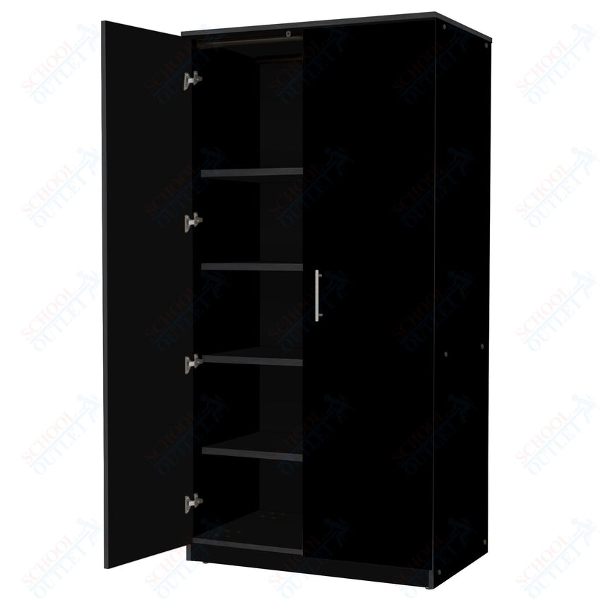 Marco Mobile Tall Cabinet, Doors, 1 Fixed, 4 Adjustable Shelves - 84"H x 48"W x 24"D (3332 - 48843) - SchoolOutlet