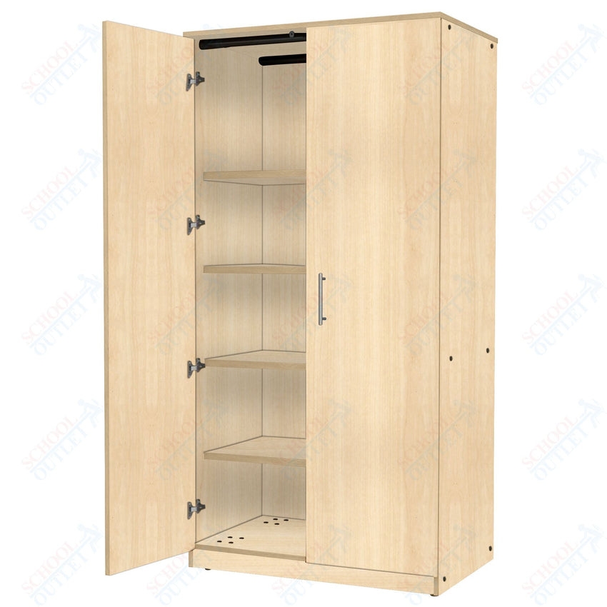 Marco Mobile Tall Cabinet, Doors, 1 Fixed, 4 Adjustable Shelves - 84"H x 48"W x 24"D (3332 - 48843) - SchoolOutlet