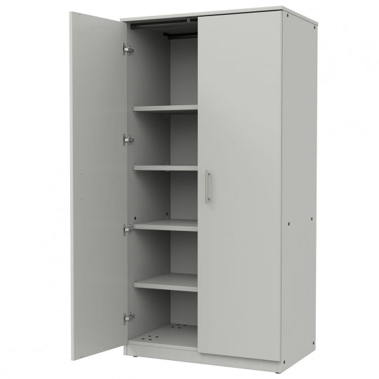 Marco Mobile Tall Cabinet, Doors, 1 Fixed, 4 Adjustable Shelves - 84"H x 48"W x 24"D (3332 - 48843) - SchoolOutlet