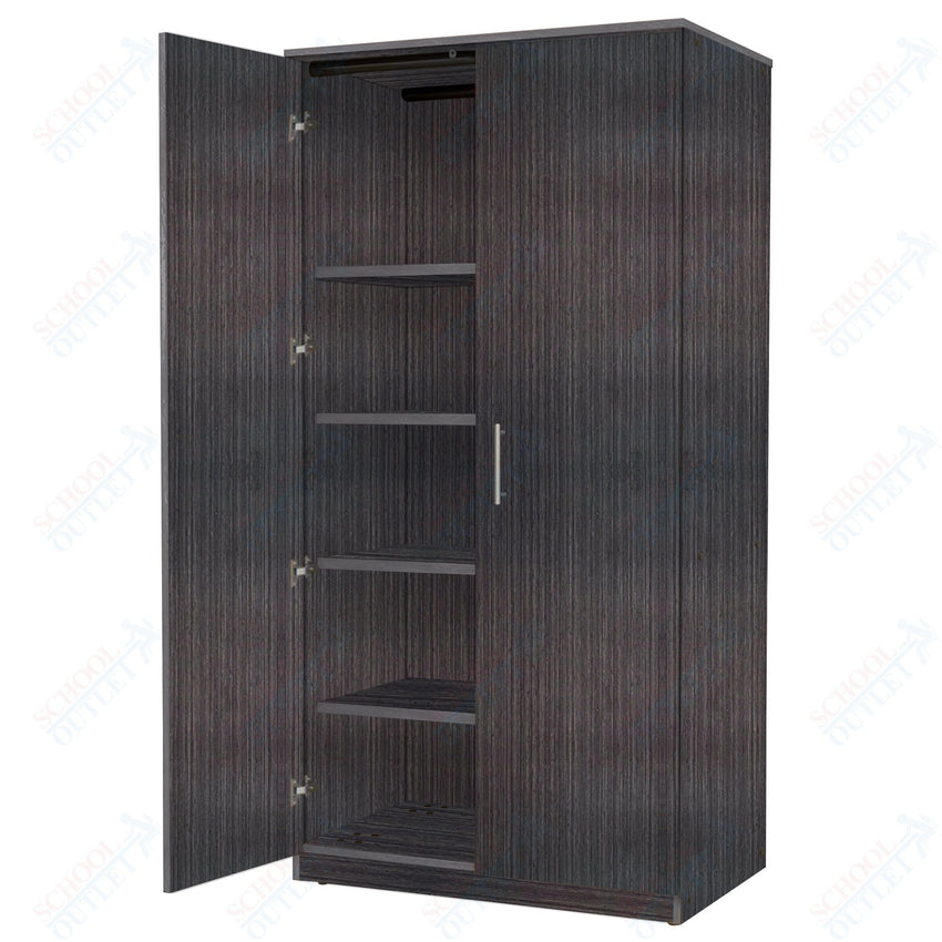 Marco Mobile Tall Cabinet, Doors, 1 Fixed, 4 Adjustable Shelves - 84"H x 48"W x 24"D (3332 - 48843) - SchoolOutlet