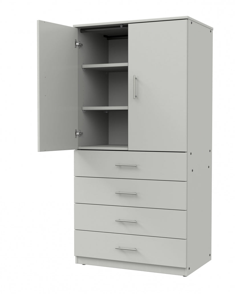 Marco Mobile Tall Cabinet, Doors, 4 Drawers, 2 Adjustable Shelves - 72"H x 36"W x 30"D (3333 - 36724) - SchoolOutlet