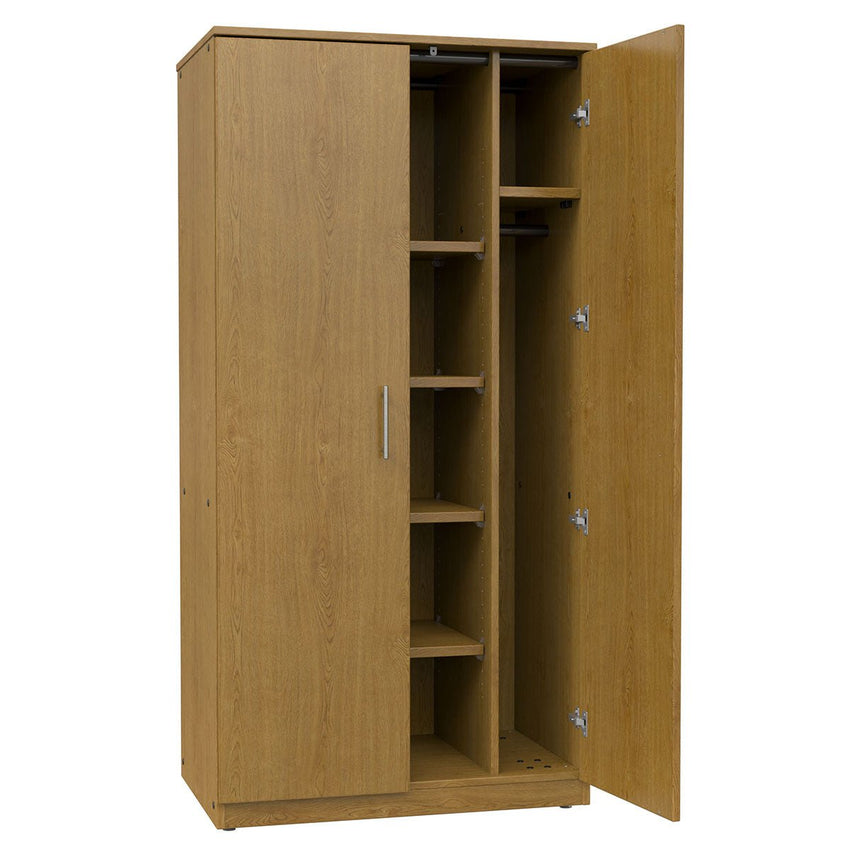 Marco Mobile Wardrobe, Doors, 1 Fixed and 4 Adjustable Shelves, Hanger Rod - 72"H x 36"W x 30"D (3335 - 36724) - SchoolOutlet