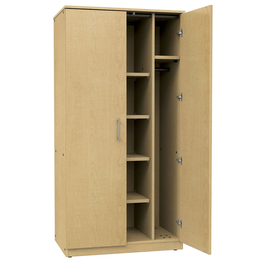 Marco Mobile Wardrobe, Doors, 1 Fixed and 4 Adjustable Shelves, Hanger Rod - 72"H x 36"W x 30"D (3335 - 36724) - SchoolOutlet