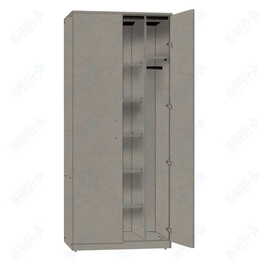 Marco Mobile Wardrobe, Doors, 1 Fixed and 4 Adjustable Shelves, Hanger Rod - 72"H x 36"W x 30"D (3335 - 36724) - SchoolOutlet