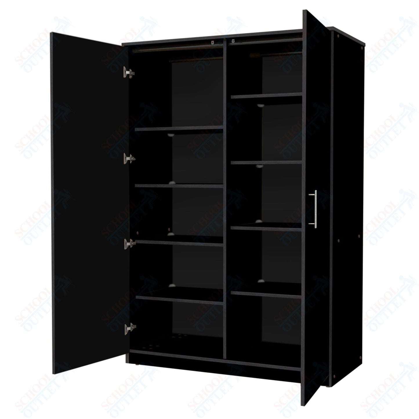 Marco Mobile Tall Cabinet Divider with Doors, 8 Adjustable Shelves - 72"H x 48"W x 24"D (3336 - 48723) - SchoolOutlet