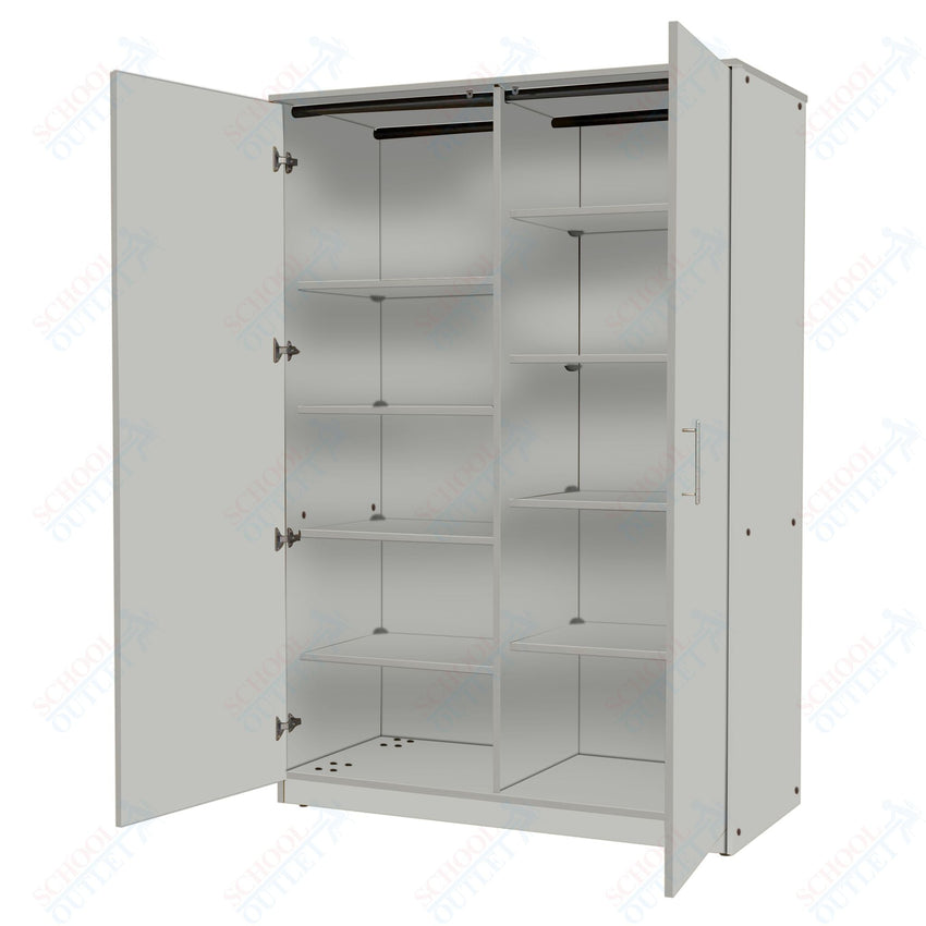 Marco Mobile Tall Cabinet Divider with Doors, 8 Adjustable Shelves - 72"H x 48"W x 24"D (3336 - 48723) - SchoolOutlet