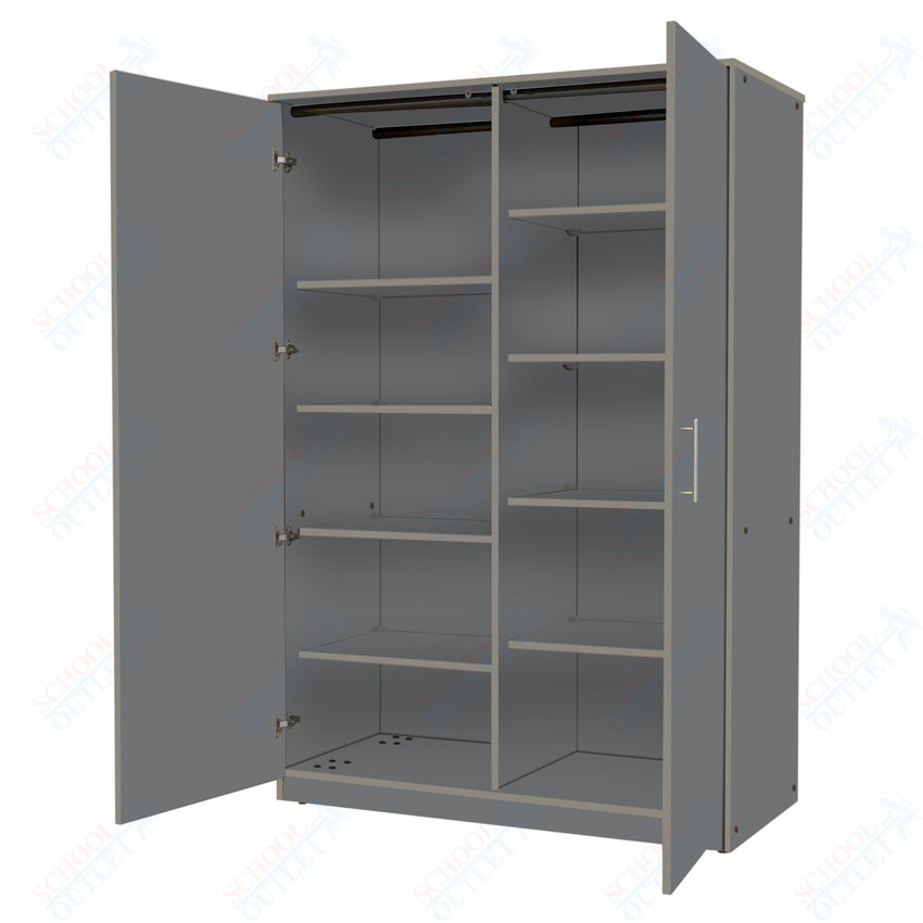 Marco Mobile Tall Cabinet Divider with Doors, 8 Adjustable Shelves - 72"H x 48"W x 24"D (3336 - 48723) - SchoolOutlet