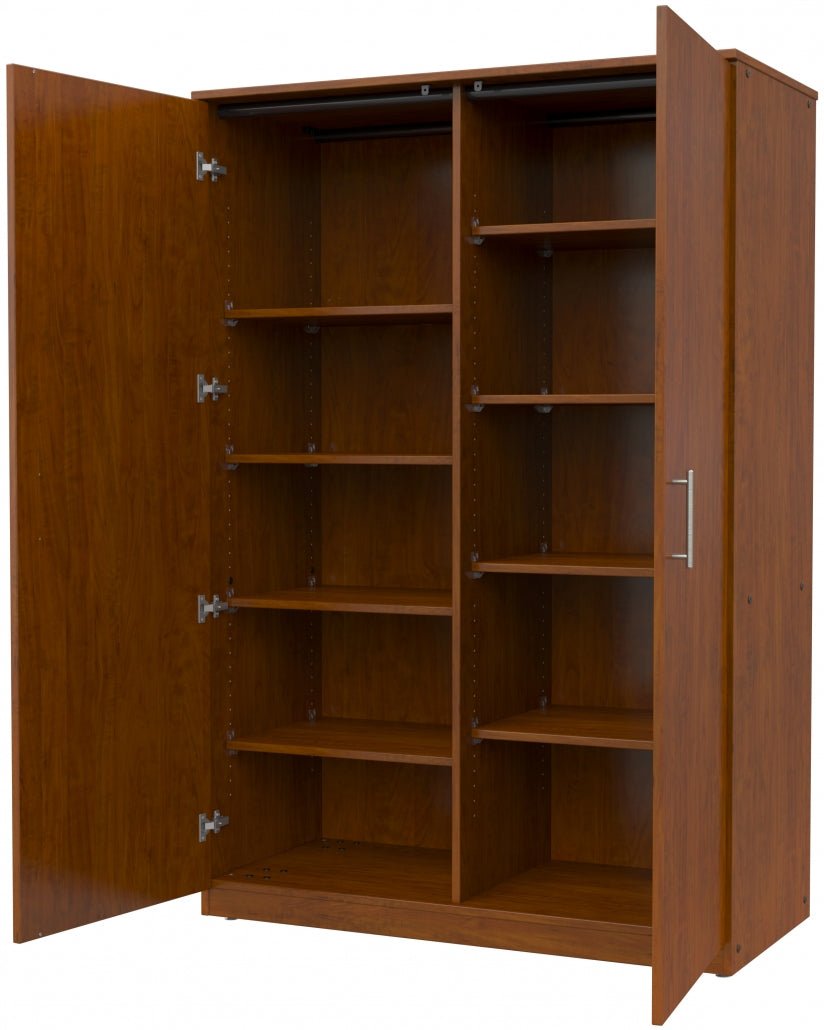 Marco Mobile Tall Cabinet Divider with Doors, 8 Adjustable Shelves - 72"H x 48"W x 24"D (3336 - 48723) - SchoolOutlet