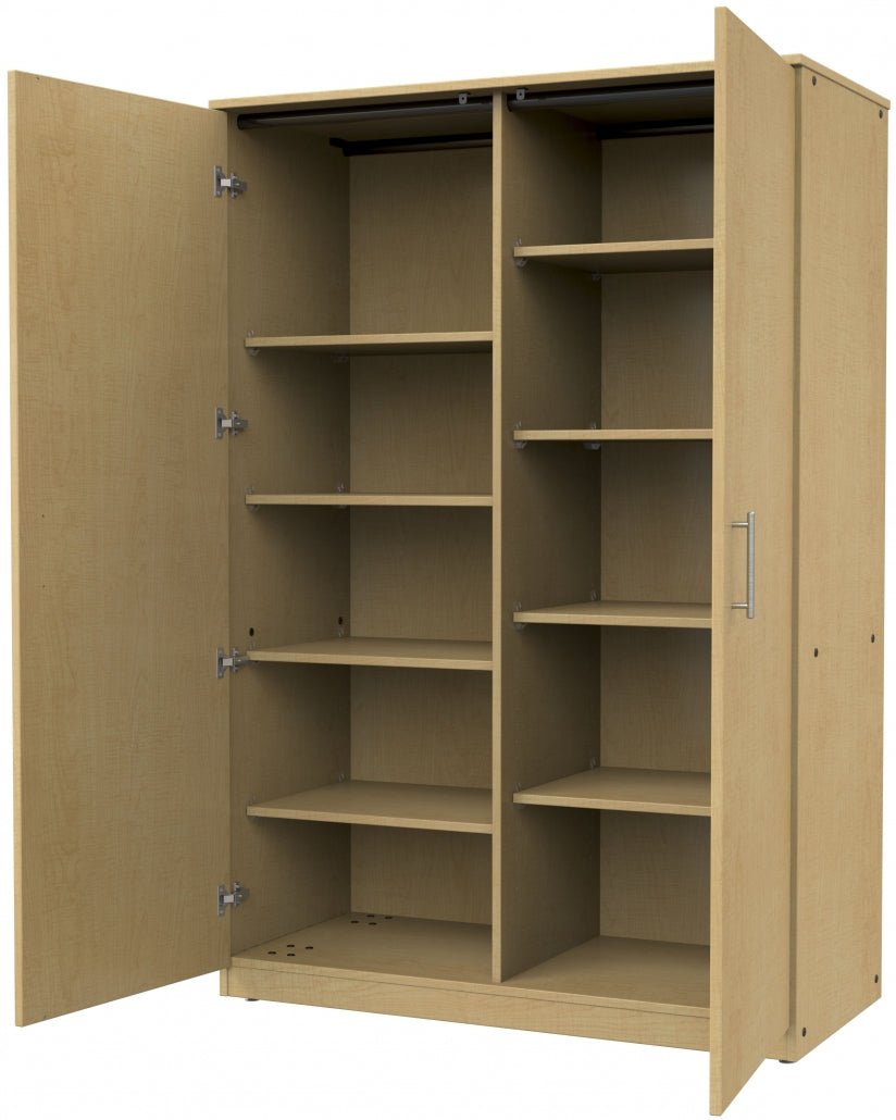 Marco Mobile Tall Cabinet Divider with Doors, 8 Adjustable Shelves - 72"H x 48"W x 24"D (3336 - 48723) - SchoolOutlet