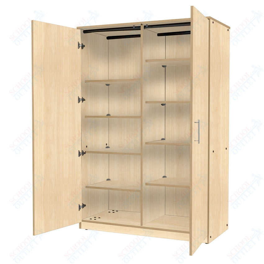 Marco Mobile Tall Cabinet Divider with Doors, 8 Adjustable Shelves - 72"H x 48"W x 24"D (3336 - 48723) - SchoolOutlet