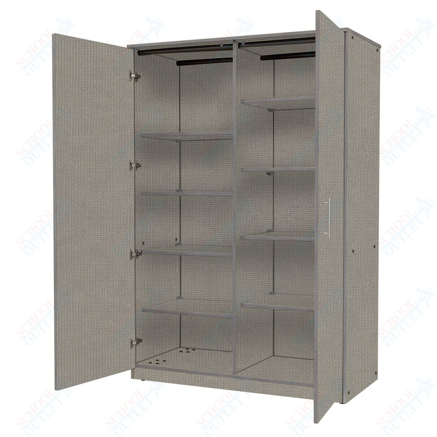 Marco Mobile Tall Cabinet Divider with Doors, 8 Adjustable Shelves - 72"H x 48"W x 24"D (3336 - 48723) - SchoolOutlet