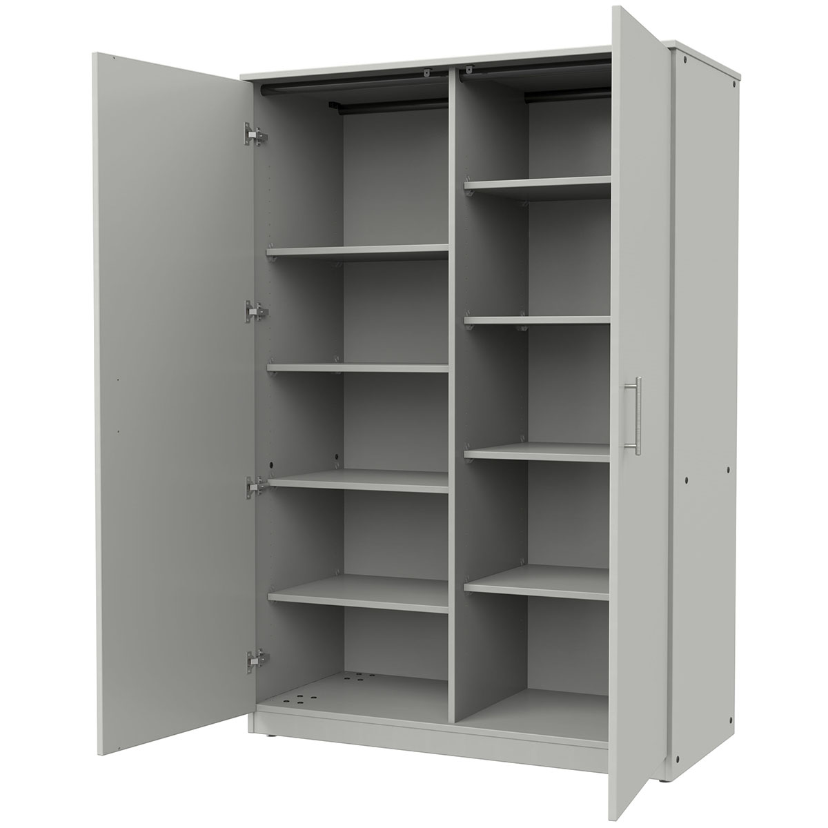Marco Mobile Tall Cabinet Divider with Doors, 8 Adjustable Shelves - 72"H x 48"W x 30"D (3336 - 48724) - SchoolOutlet
