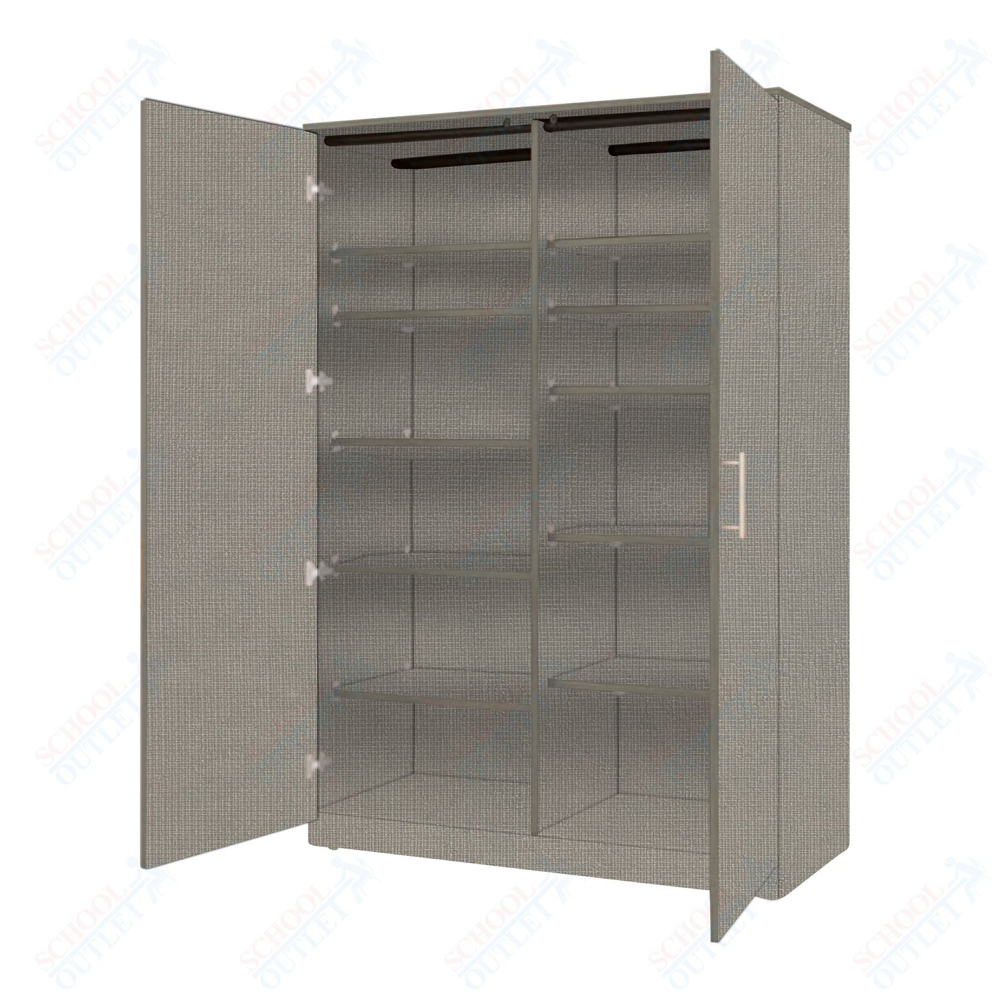 Marco Mobile Tall Cabinet Divider with Doors, 10 Adjustable Shelves - 84"H x 48"W x 24"D (3336 - 48843) - SchoolOutlet