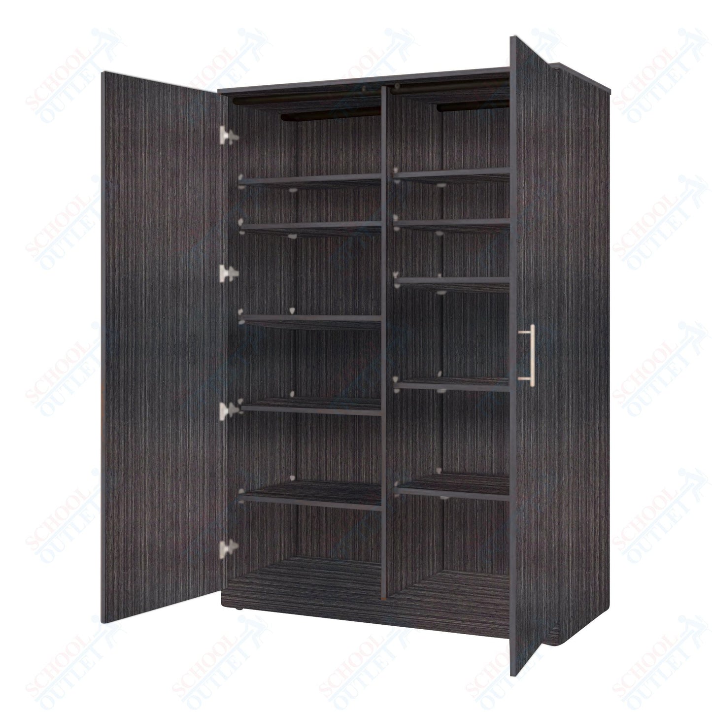 Marco Mobile Tall Cabinet Divider with Doors, 10 Adjustable Shelves - 84"H x 48"W x 30"D (3336 - 48844) - SchoolOutlet