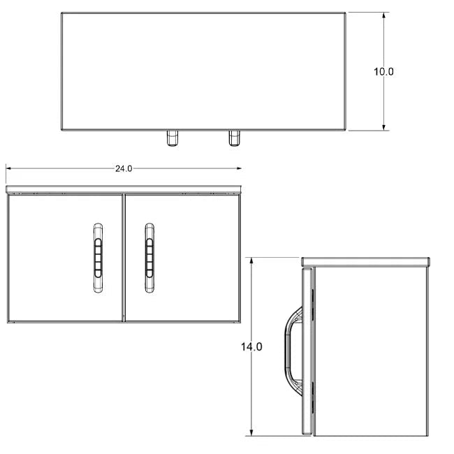 Marco CUE Collection - Podium Cabinet 24"W x 10"D x 14"H (MAR-371709) - SchoolOutlet