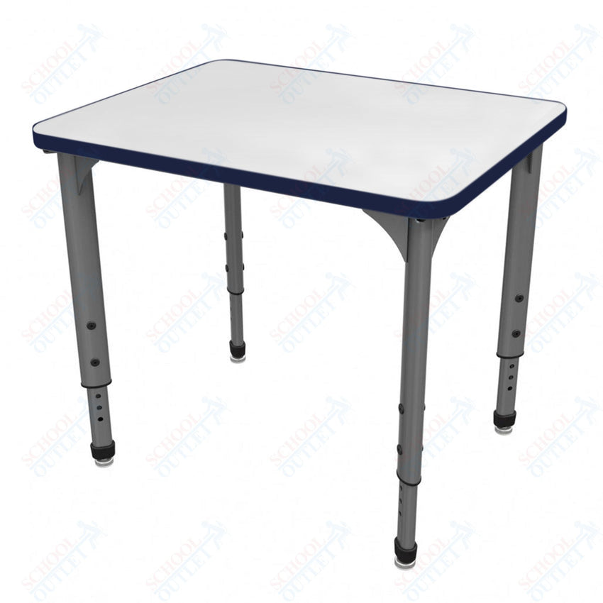 Marco Apex Series Rectangle Preschool Collaborative Desk w/ Dry Erase HPL Top 20" x 36" Adjustable Height 17" - 24" (38 - 2220 - DB) - SchoolOutlet