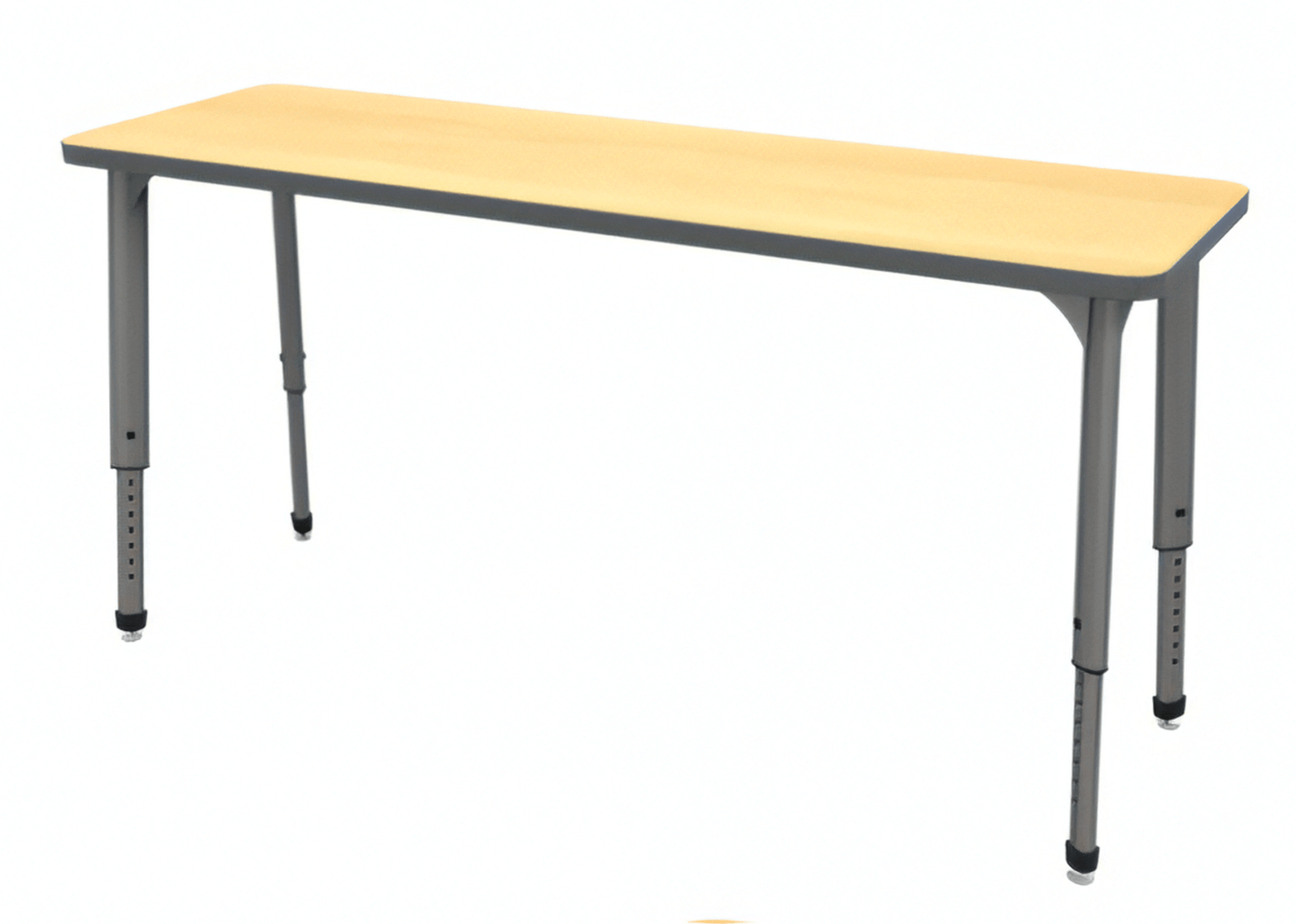 Marco Apex Series Rectangle Preschool Collaborative Desk 20" x 60" Adjustable Height 17" - 24" (38 - 2222 - MB) - SchoolOutlet