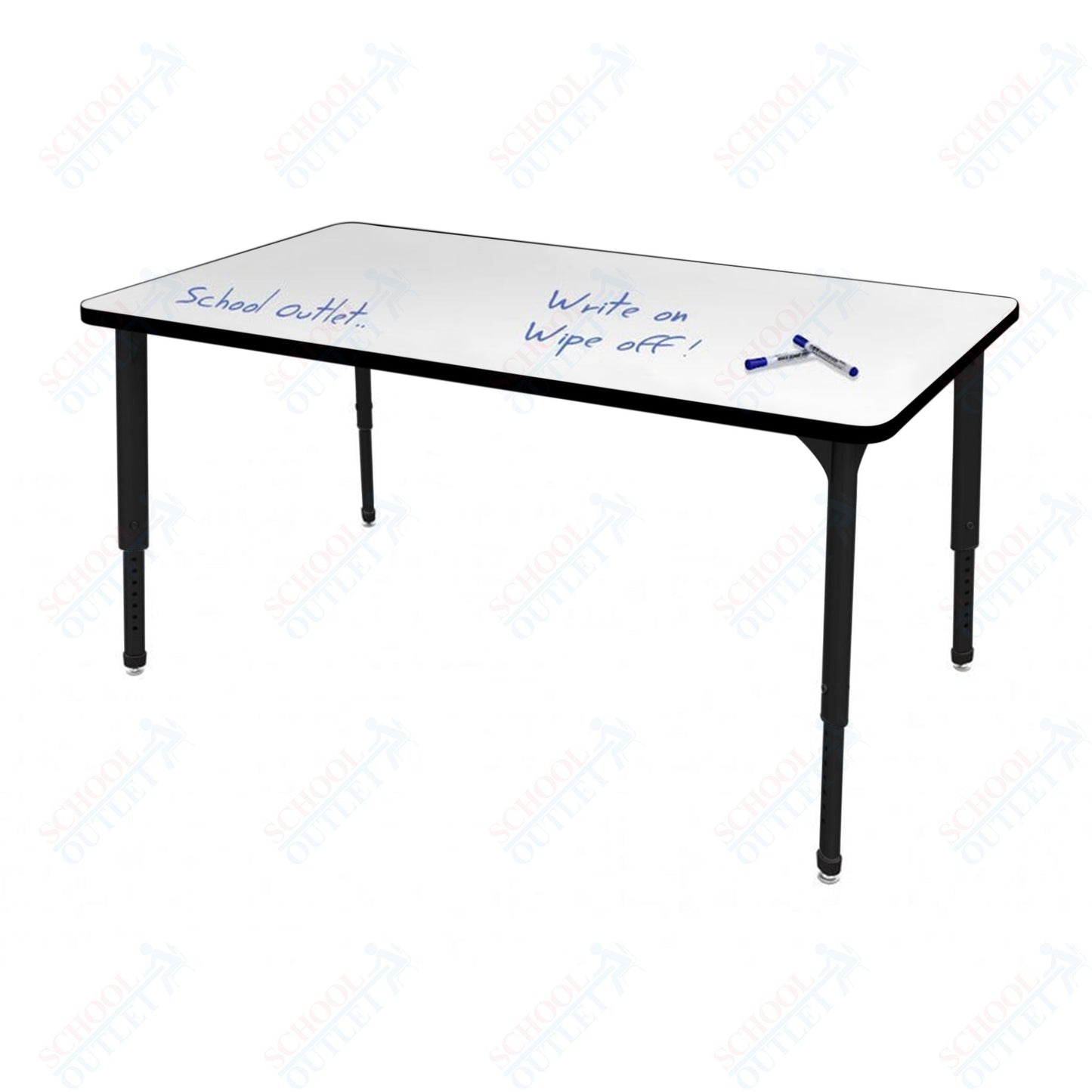 Marco Apex Series Rectangle School Activity Table w/ Dry Erase Top 24" x 48" Adj Height 21" - 30" (38 - 2226 - DA) - SchoolOutlet