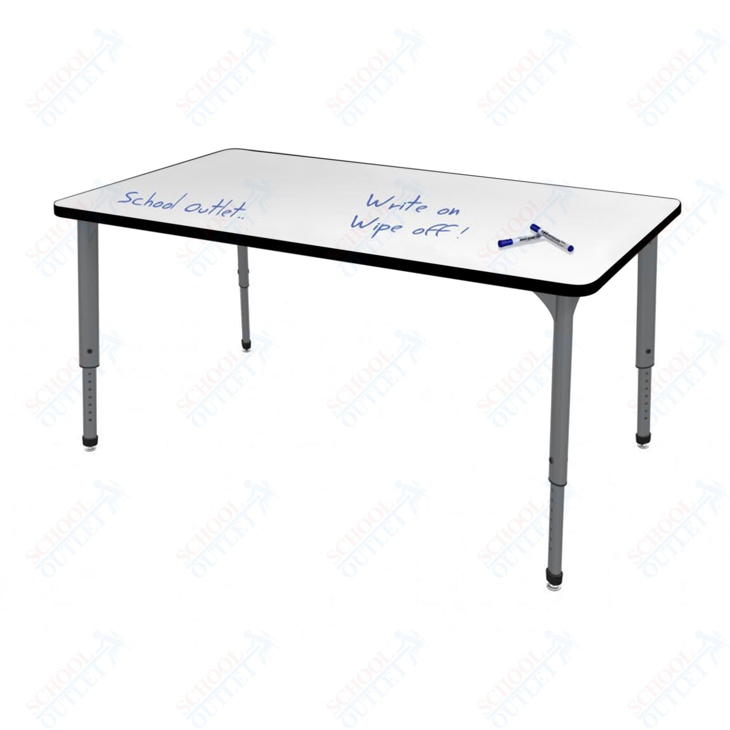 Marco Apex Series Rectangle School Activity Table w/ Dry Erase Top 24" x 48" Adj Height 21" - 30" (38 - 2226 - DA) - SchoolOutlet