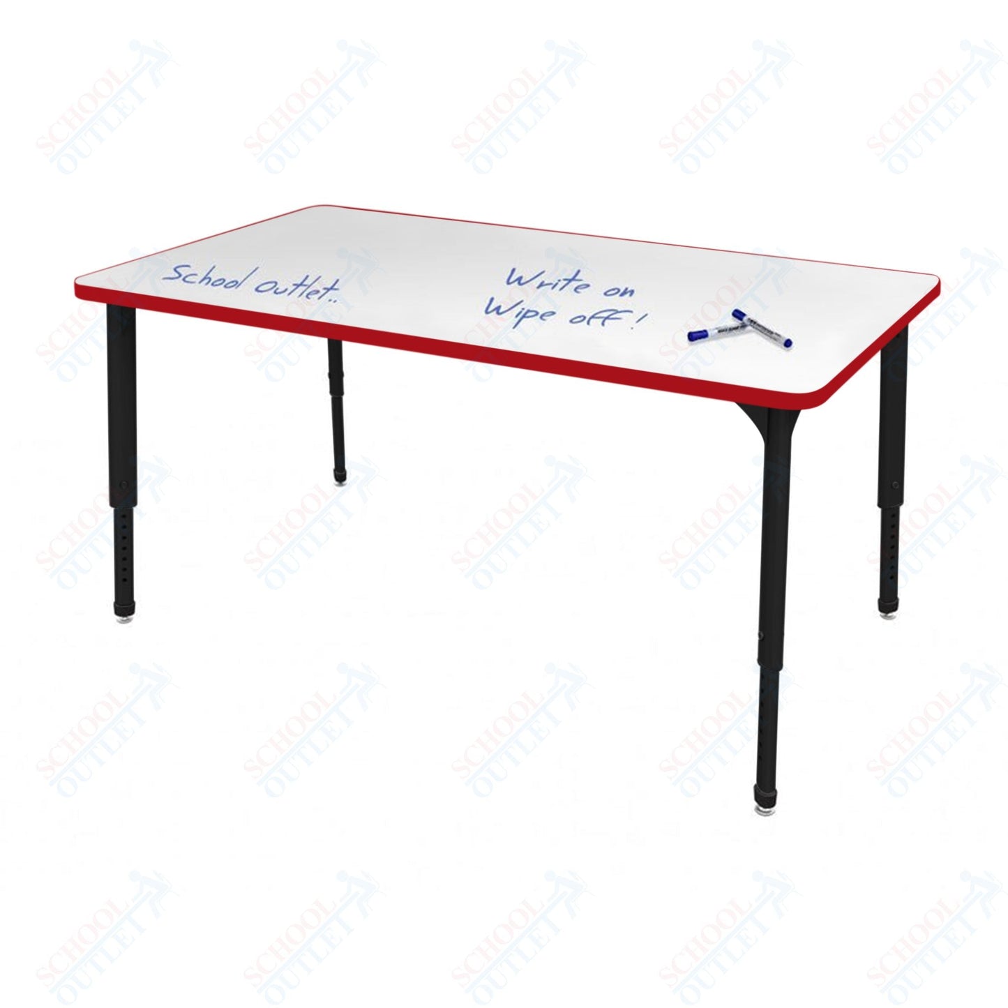 Marco Apex Series Rectangle School Activity Table w/ Dry Erase Top 24" x 48" Adj Height 21" - 30" (38 - 2226 - DA) - SchoolOutlet