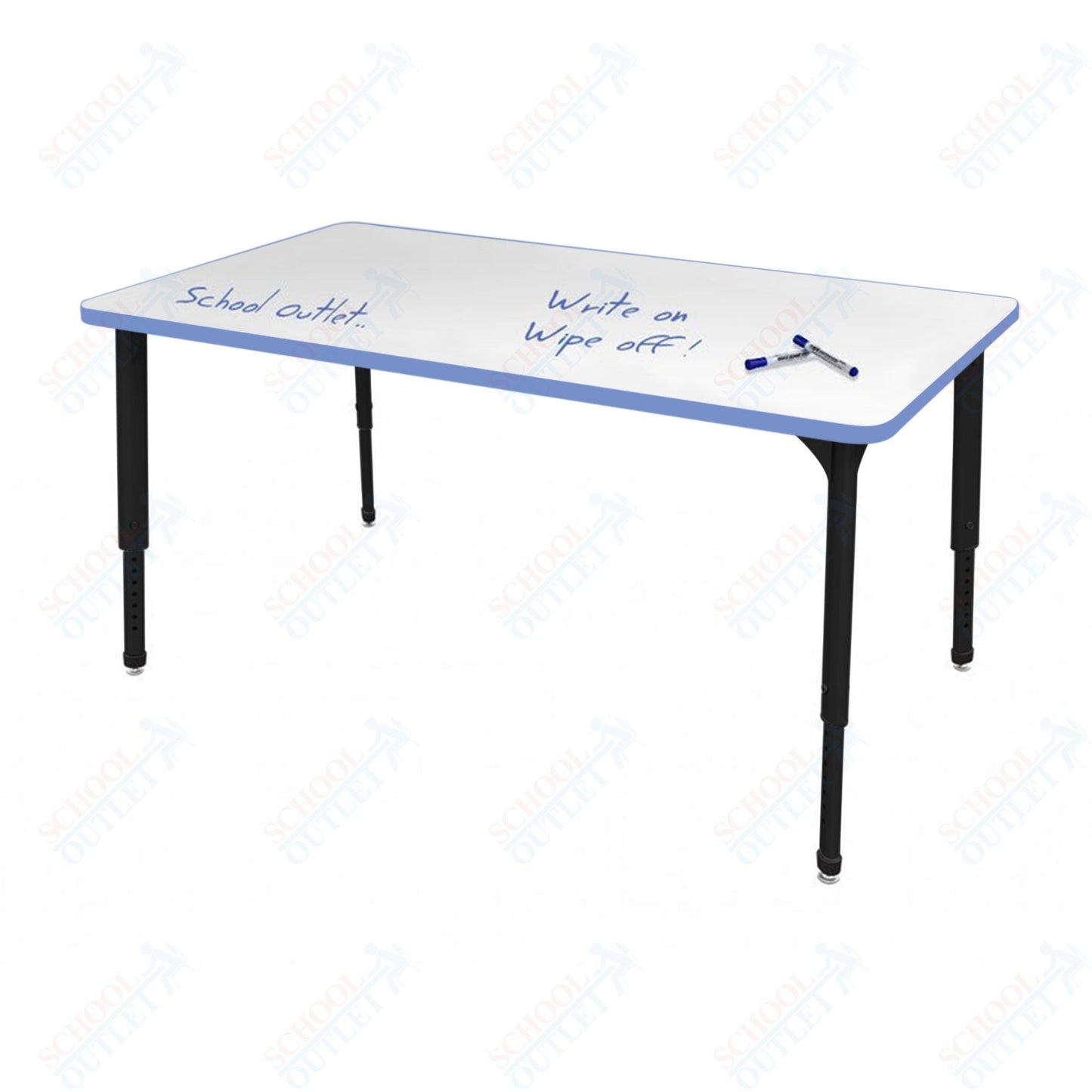 Marco Apex Series Rectangle School Activity Table w/ Dry Erase Top 24" x 48" Adj Height 21" - 30" (38 - 2226 - DA) - SchoolOutlet