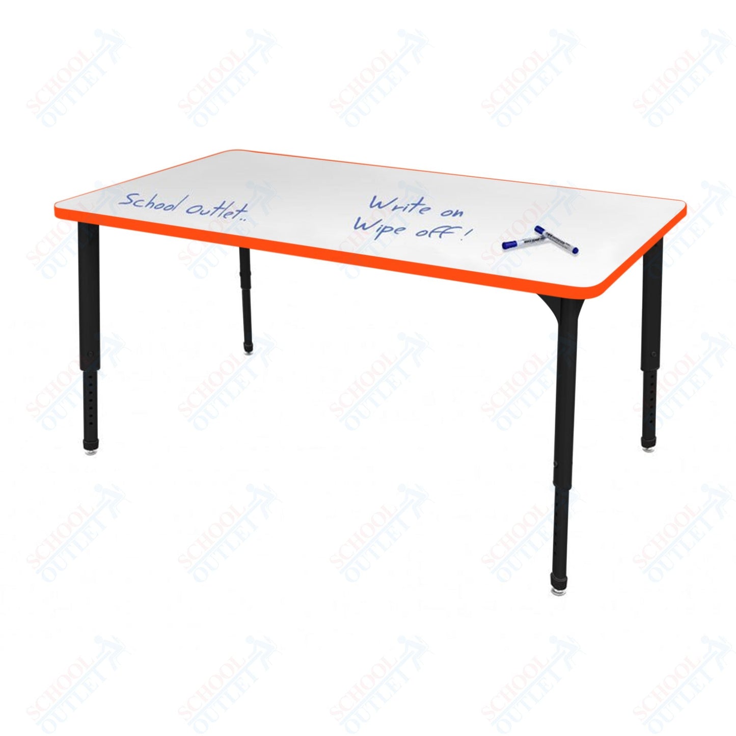 Marco Apex Series Rectangle School Activity Table w/ Dry Erase Top 24" x 48" Adj Height 21" - 30" (38 - 2226 - DA) - SchoolOutlet