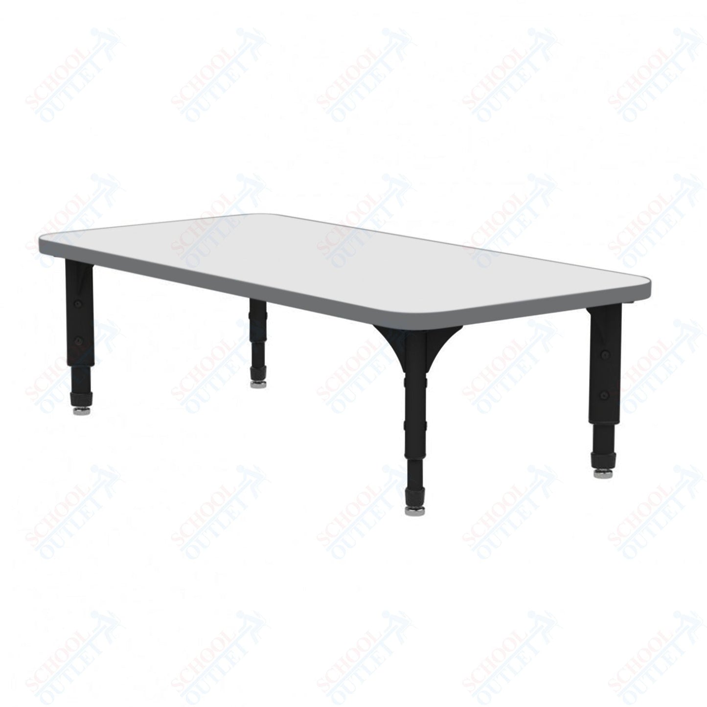 Marco Rectangle Floor Table w/ Dry Erase Top 24" x 48" Adj Height 12" - 15" (38 - 2226 - DC) - SchoolOutlet