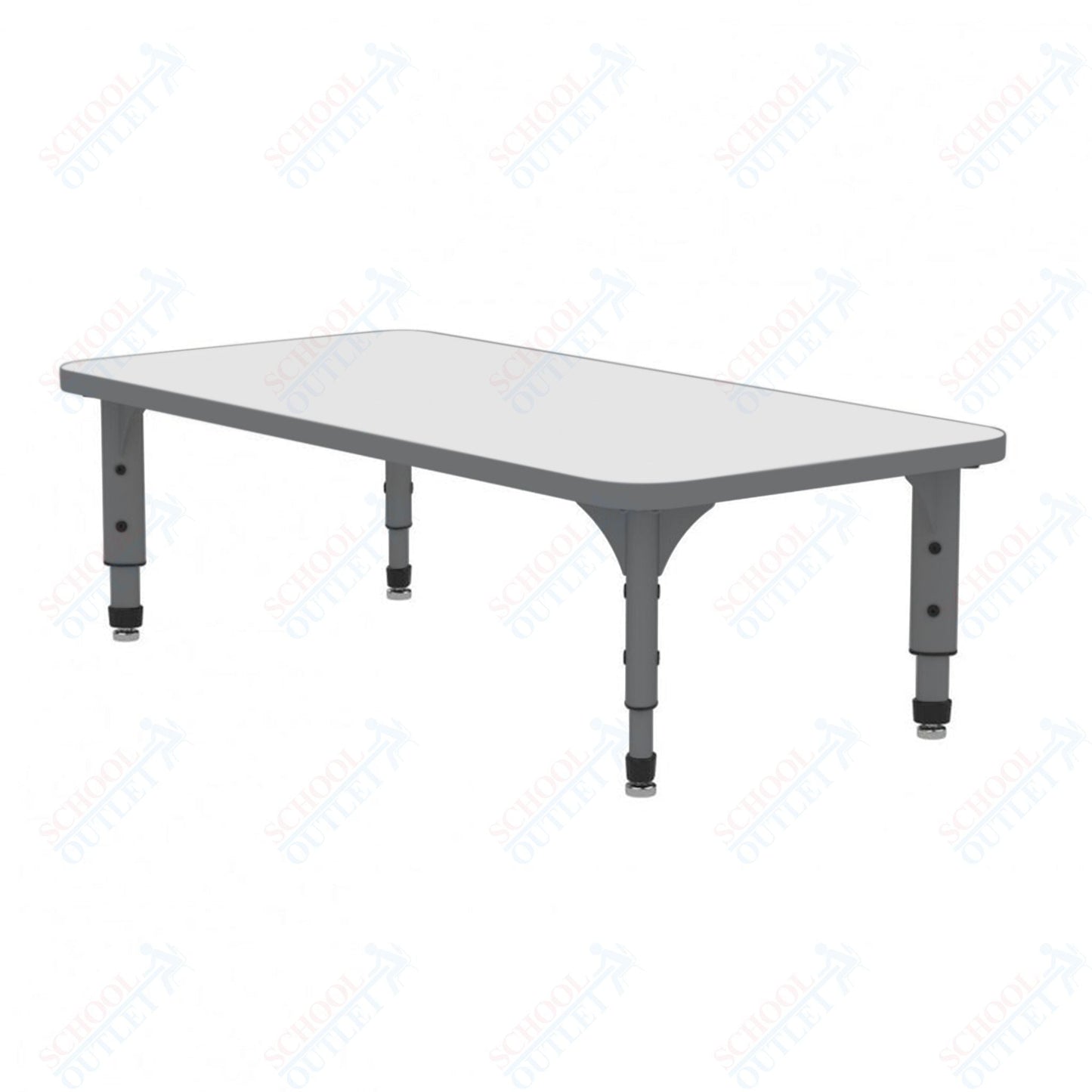 Marco Rectangle Floor Table w/ Dry Erase Top 24" x 48" Adj Height 12" - 15" (38 - 2226 - DC) - SchoolOutlet