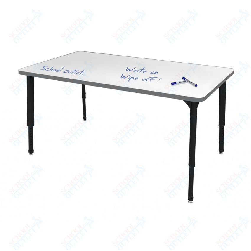 Marco Apex Series Rectangle School Activity Table w/ Dry Erase Top 24" x 60" Adj Height 21" - 30" (38 - 2228 - DA) - SchoolOutlet